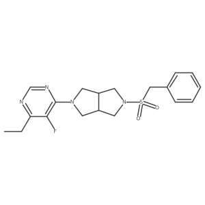 4-Ethyl-5-fluoro-6-{5-phenylmethanesulfonyl-octahydropyrrolo[3,4-c]pyrrol-2-yl}pyrimidine Structure