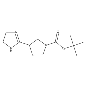 tert-butyl 3-(4,5-dihydro-1H-imidazol-2-yl)pyrrolidine-1-carboxylate结构式