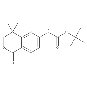 tert-butyl N-(5-oxospiro[7H-pyrano[4,3-b]pyridine-8,1'-cyclopropane]-2-yl)carbamate Structure