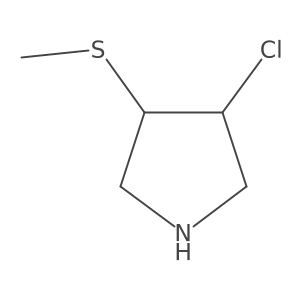 rac-(3R,4R)-3-chloro-4-(methylsulfanyl)pyrrolidine结构式