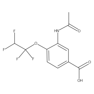 3-Acetamido-4-(1,1,2,2-tetrafluoroethoxy)benzoic acid结构式