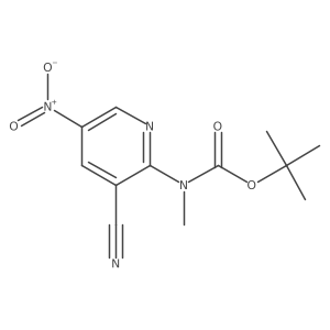 tert-butyl N-(3-cyano-5-nitropyridin-2-yl)-N-methylcarbamate结构式