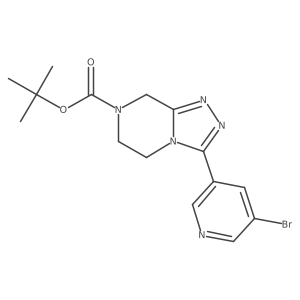 tert-butyl 3-(5-bromopyridin-3-yl)-5H,6H,7H,8H-[1,2,4]triazolo[4,3-a]pyrazine-7-carboxylate Structure