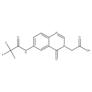 2-[4-Oxo-6-(2,2,2-trifluoroacetamido)-3,4-dihydroquinazolin-3-yl]acetic acid结构式
