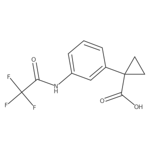 1-[3-(2,2,2-Trifluoroacetamido)phenyl]cyclopropane-1-carboxylic acid Structure