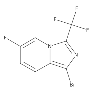 1-Bromo-6-fluoro-3-(trifluoromethyl)imidazo[1,5-A]pyridine结构式