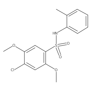 4-chloro-2,5-dimethoxy-N-(2-methylphenyl)benzenesulfonamide Structure