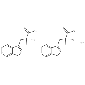 (R)-alpha-Methyltryptophan hemihydrate Structure