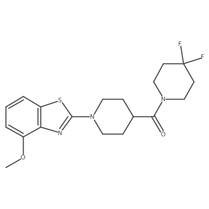 2-[4-(4,4-Difluoropiperidine-1-carbonyl)piperidin-1-yl]-4-methoxy-1,3-benzothiazole结构式