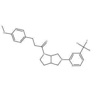 3-(4-Methoxyphenyl)-1-{5-[4-(trifluoromethyl)pyridin-2-yl]-octahydropyrrolo[3,4-b]pyrrol-1-yl}propan-1-one Structure
