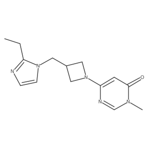 6-{3-[(2-ethyl-1H-imidazol-1-yl)methyl]azetidin-1-yl}-3-methyl-3,4-dihydropyrimidin-4-one结构式
