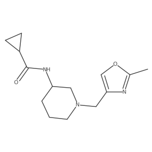 N-{1-[(2-methyl-1,3-oxazol-4-yl)methyl]piperidin-3-yl}cyclopropanecarboxamide结构式
