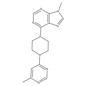 9-methyl-6-[4-(6-methylpyrimidin-4-yl)piperazin-1-yl]-9H-purine结构式