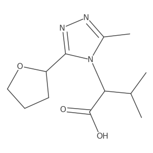 3-Methyl-2-(3-methyl-5-(tetrahydrofuran-2-yl)-4H-1,2,4-triazol-4-yl)butanoic acid Structure