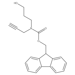 (9H-fluoren-9-yl)methyl N-(3-hydroxypropyl)-N-(prop-2-yn-1-yl)carbamate Structure