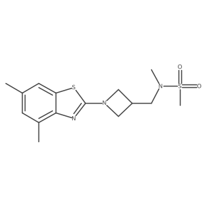 N-{[1-(4,6-dimethyl-1,3-benzothiazol-2-yl)azetidin-3-yl]methyl}-N-methylmethanesulfonamide结构式