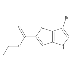 ethyl 6-bromo-4H-thieno[3,2-b]pyrrole-2-carboxylate结构式