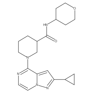 1-{2-cyclopropylpyrazolo[1,5-a]pyrazin-4-yl}-N-(oxan-4-yl)piperidine-3-carboxamide Structure