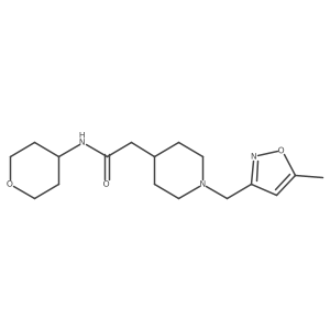 2-{1-[(5-methyl-1,2-oxazol-3-yl)methyl]piperidin-4-yl}-N-(oxan-4-yl)acetamide Structure