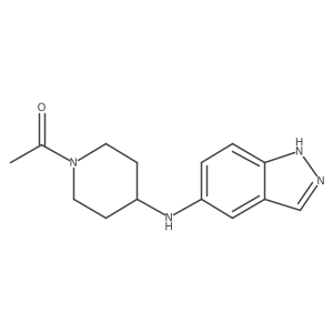 N-(1-acetyl-4-piperidinyl)-1H-indazol-5-amine结构式