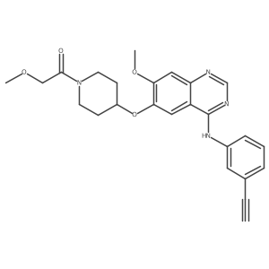 1-[4-[[4-[(3-Ethynylphenyl)amino]-7-methoxy-6-quinazolinyl]oxy]-1-piperidinyl]-2-methoxyethanone Structure