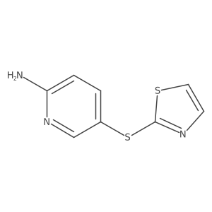 5-(1,3-Thiazol-2-ylsulfanyl)pyridin-2-amine结构式