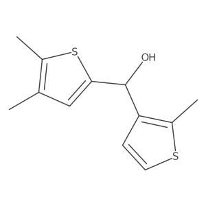 4,5-Dimethyl-I+/--(2-methyl-3-thienyl)-2-thiophenemethanol Structure