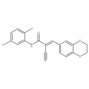 (Z)-2-Cyano-N-(2,5-dichlorophenyl)-3-(2,3-dihydro-1,4-benzodioxin-6-yl)prop-2-enamide Structure