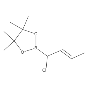 2-[(Z)-1-chlorobut-2-enyl]-4,4,5,5-tetramethyl-1,3,2-dioxaborolane结构式