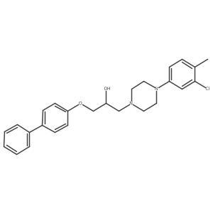 1-[4-(3-Chloro-4-methylphenyl)piperazinyl]-3-(4-phenylphenoxy)propan-2-ol结构式
