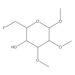 Methyl 6-deoxy-6-fluoro-2,3-di-O-methyl-I+/--D-mannopyranoside Structure