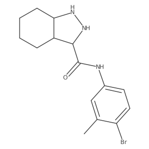 N-(4-bromo-3-methylphenyl)-2,3,3a,4,5,6,7,7a-octahydro-1H-indazole-3-carboxamide结构式