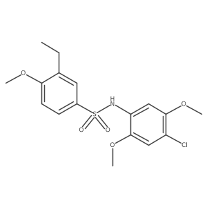 N-(4-chloro-2,5-dimethoxyphenyl)-3-ethyl-4-methoxybenzenesulfonamide结构式