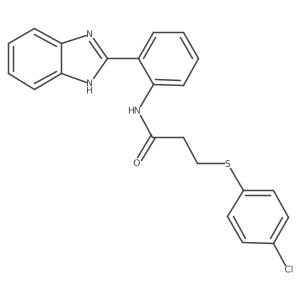 N-(2-(1H-benzo[d]imidazol-2-yl)phenyl)-3-((4-chlorophenyl)thio)propanamide Structure