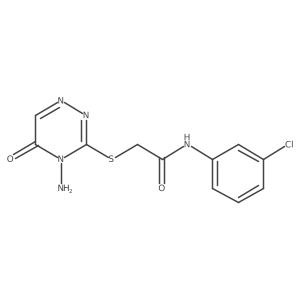2-((4-amino-5-oxo-4,5-dihydro-1,2,4-triazin-3-yl)thio)-N-(3-chlorophenyl)acetamide Structure