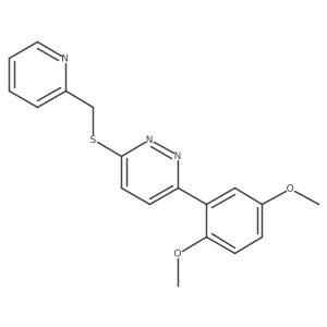 3-(2,5-dimethoxyphenyl)-6-(2-pyridylmethylsulfanyl)pyridazine Structure