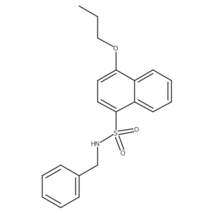 N-benzyl-4-propoxynaphthalene-1-sulfonamide结构式
