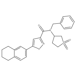 N-benzyl-N-(1,1-dioxidotetrahydrothiophen-3-yl)-5-(5,6,7,8-tetrahydronaphthalen-2-yl)-1,2-oxazole-3-carboxamide Structure