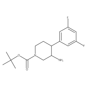 Tert-butyl 3-amino-4-(3,5-difluorophenyl)piperidine-1-carboxylate Structure