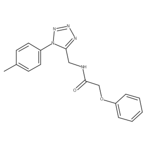 2-phenoxy-N-((1-(p-tolyl)-1H-tetrazol-5-yl)methyl)acetamide结构式