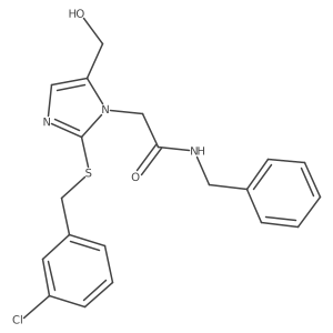N-benzyl-2-(2-{[(3-chlorophenyl)methyl]sulfanyl}-5-(hydroxymethyl)-1H-imidazol-1-yl)acetamide Structure