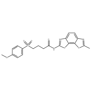 4-((4-methoxyphenyl)sulfonyl)-N-(7-methylbenzo[1,2-d:4,3-d']bis(thiazole)-2-yl)butanamide结构式