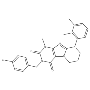 3-(4-chlorobenzyl)-9-(2,3-dimethylphenyl)-1-methyl-6,7,8,9-tetrahydropyrimido[2,1-f]purine-2,4(1H,3H)-dione Structure
