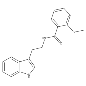 N-[2-(1H-indol-3-yl)ethyl]-2-(methylsulfanyl)pyridine-3-carboxamide结构式