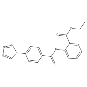 ethyl 2-(4-(1H-tetrazol-1-yl)benzamido)benzoate Structure