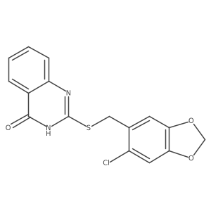 2-(((6-Chlorobenzo[d][1,3]dioxol-5-yl)methyl)thio)quinazolin-4-ol Structure
