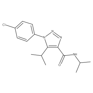 1-(4-chlorophenyl)-N,5-di(propan-2-yl)-1H-1,2,3-triazole-4-carboxamide结构式
