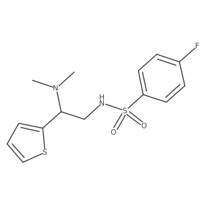 N-[2-(dimethylamino)-2-(thiophen-2-yl)ethyl]-4-fluorobenzene-1-sulfonamide结构式