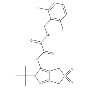 N1-(2-(tert-butyl)-5,5-dioxido-4,6-dihydro-2H-thieno[3,4-c]pyrazol-3-yl)-N2-(2,6-difluorobenzyl)oxalamide结构式