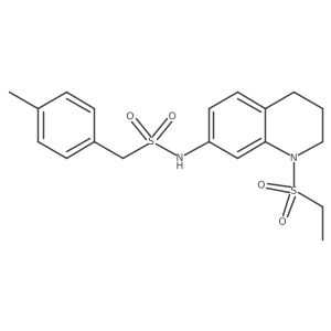N-(1-(ethylsulfonyl)-1,2,3,4-tetrahydroquinolin-7-yl)-1-(p-tolyl)methanesulfonamide结构式